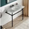 Anzzi 34.5 in. Console Sink in Matte Black with Carrara White Counter Top CS-FGC004-MB - alternate 3